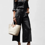Zaryelle Comfortable Two-Piece Set in Black