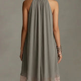Women's Satin Halter Mini Dress, photo 5