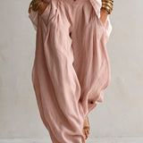 Women's White Shirt & Olive Lantern Pants Set, photo 8