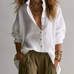 Women's White Shirt & Olive Lantern Pants Set, photo 3