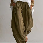 Women's White Shirt & Olive Lantern Pants Set, photo 4