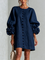 Women's Floral Cuff Mini Dress in Navy