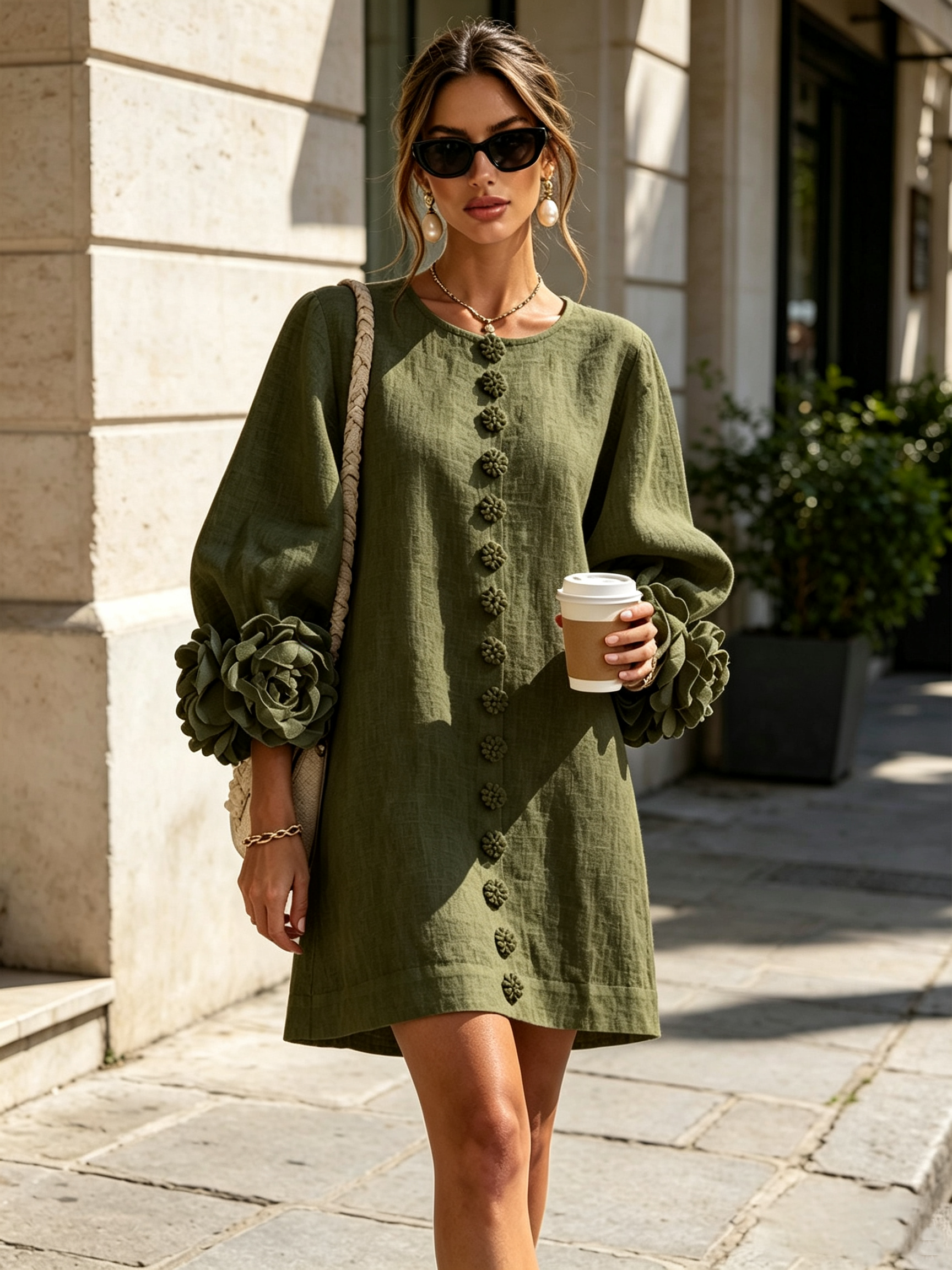 Women's Floral Button-Down Mini Dress, photo 7