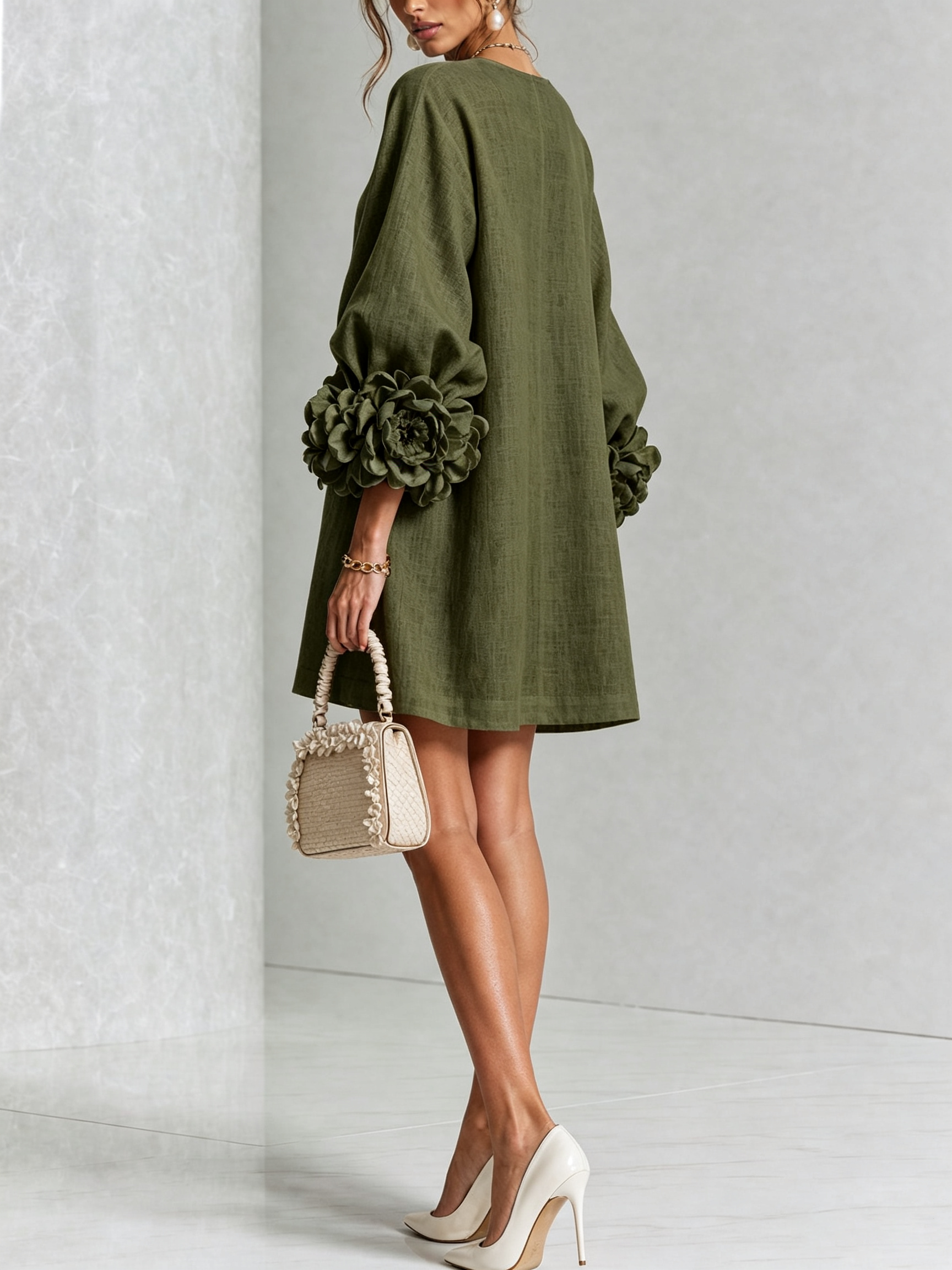 Women's Floral Button-Down Mini Dress, photo 15