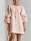 Women's Floral Button-Down Mini Dress in Pink