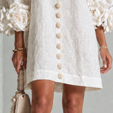 Women's Floral Button-Down Mini Dress, photo 14