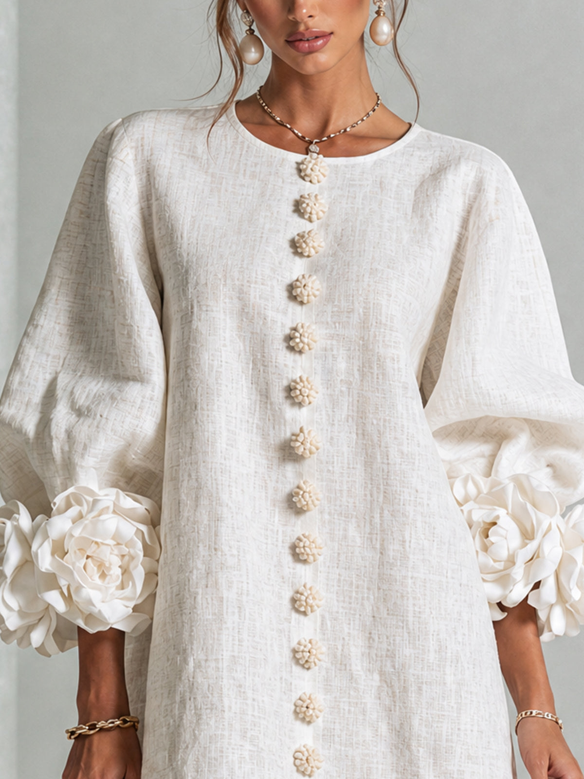 Women's Floral Button-Down Mini Dress, photo 13