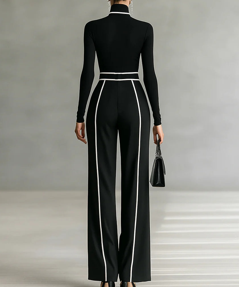 Women's High-Collar Set with Wide Pants, photo 2