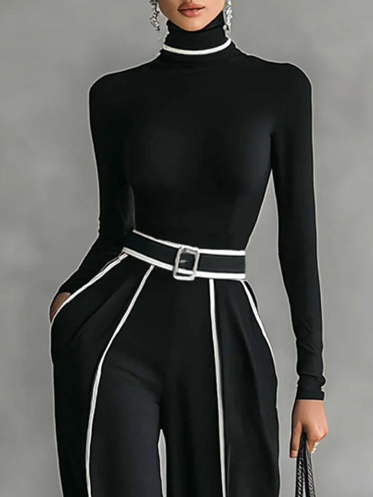 Women's High-Collar Set with Wide Pants, photo 3