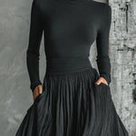 Women's Pleated Skirt & High-Neck Top Set, photo 2