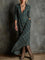 Women's Long Plaid Dress in Green