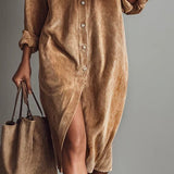 Women's Midi Dress in Soft Corduroy, photo 3