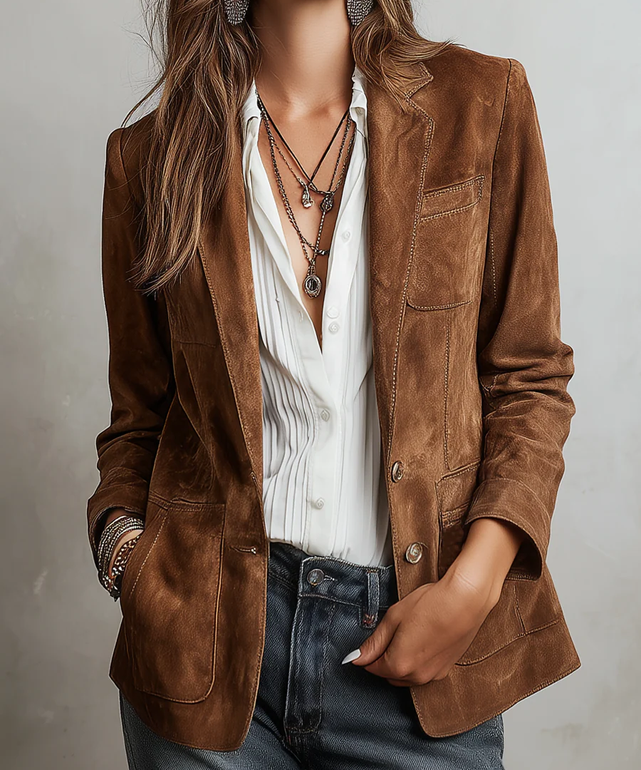 Marcelle | Vintage Brown Blazer