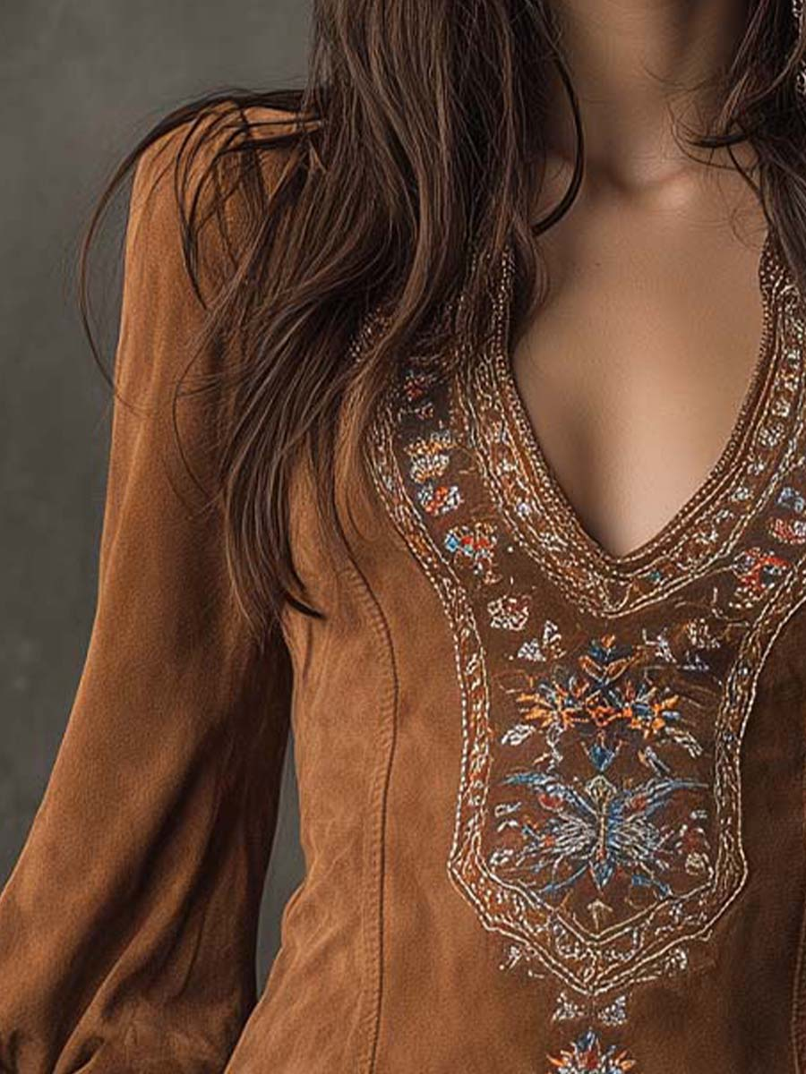 Women's Suede-Effect Short Dress, photo 4