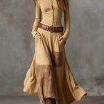Orlix Sophisticated Maxi Dress in Khaki