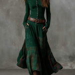 Orlix Sophisticated Maxi Dress in Green