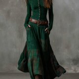 Orlix Sophisticated Maxi Dress in Green