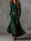 Orlix Sophisticated Maxi Dress in Green