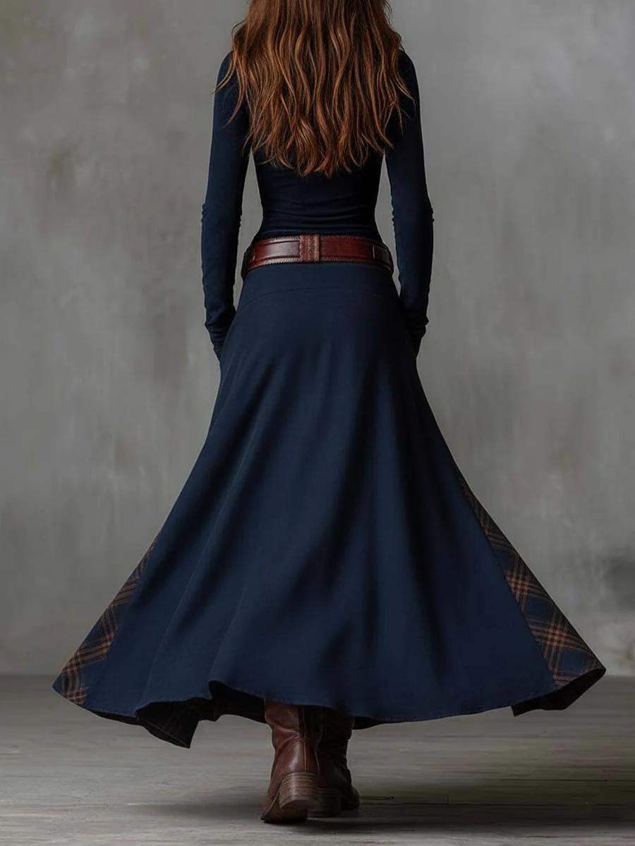 Women's Belted Faux-Suede Maxi Dress, photo 6