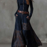 Women's Maxi Suede Dress with Belt, photo 2