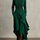 Keirae Elegant Maxi Dress in Green