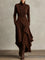Keirae Elegant Maxi Dress in Brown