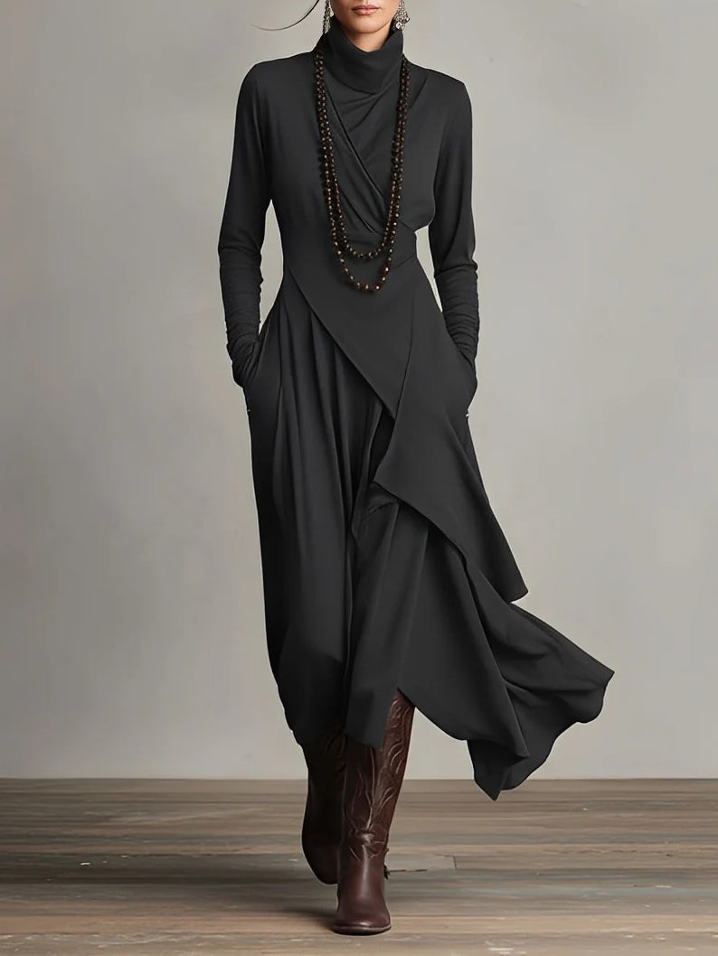 Keirae Elegant Maxi Dress in Black