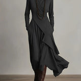 Keirae Elegant Maxi Dress in Black