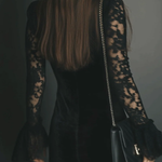 Women's Velvet and Lace Mini Dress, photo 3