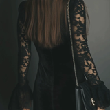 Women's Velvet and Lace Mini Dress, photo 3