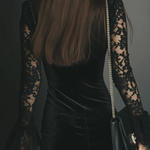 Women's Velvet and Lace Mini Dress, photo 6