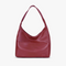 Donna Refined Leather Shoulder Bag in Bordeaux