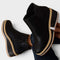 Women's Platform Ankle Boots with Zip in Black