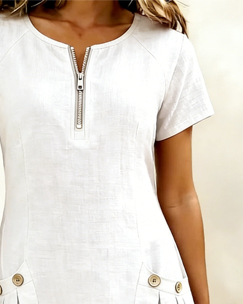 Women's Cotton Dress with Zip Pocket, photo 14