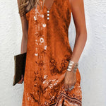 Women's Timeless Sleeveless Mini Dress in Orange