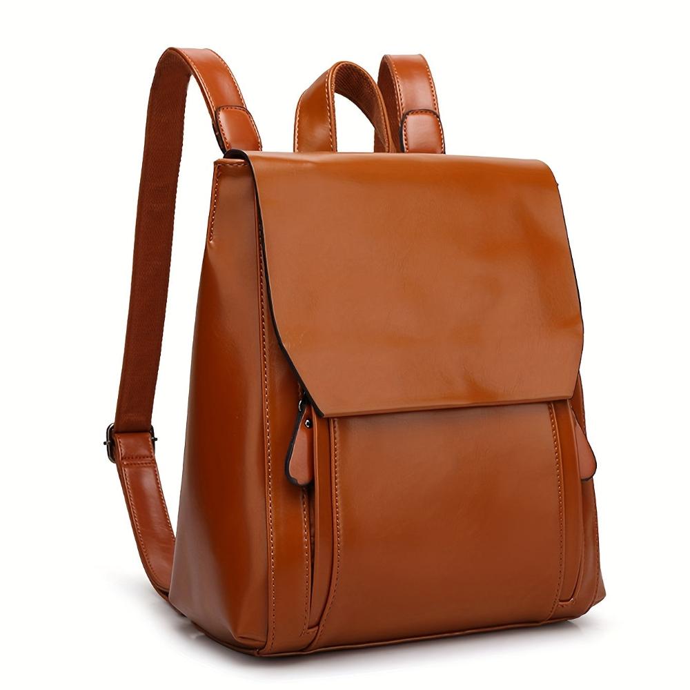 Women's Padded Vintage Backpack in Brown