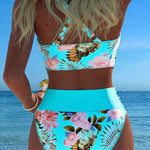 Women's Floral Contrast Split Bikini, photo 11