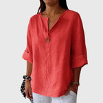 Women's Elegant Blouse – Sienna in Red