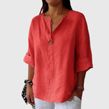 Women's Elegant Blouse – Sienna in Red