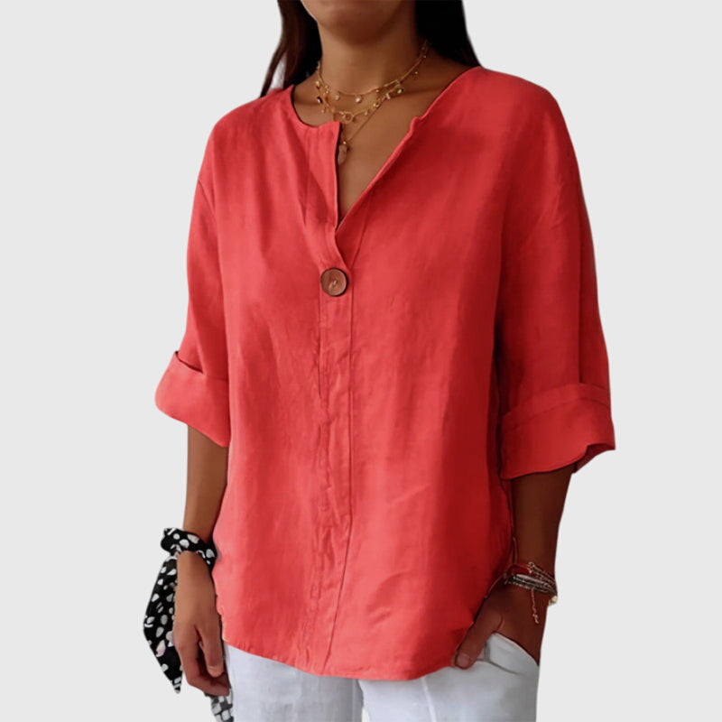 Women's Elegant Blouse – Sienna in Red