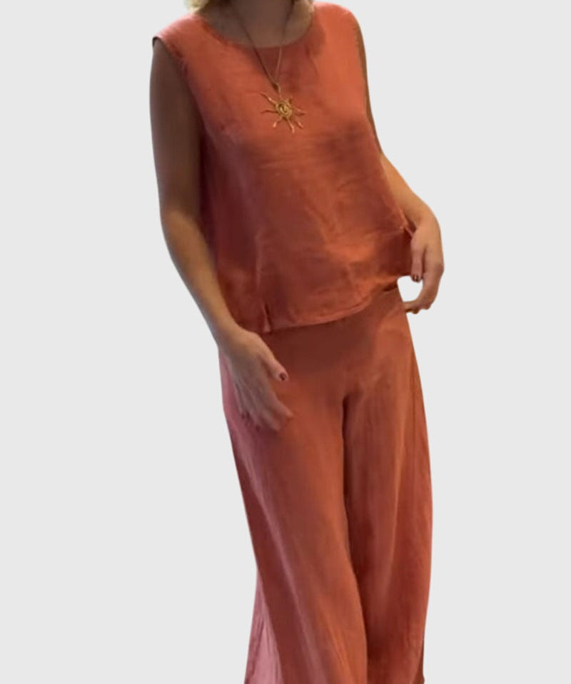 Women's Bohemian Two-Piece Set in Red