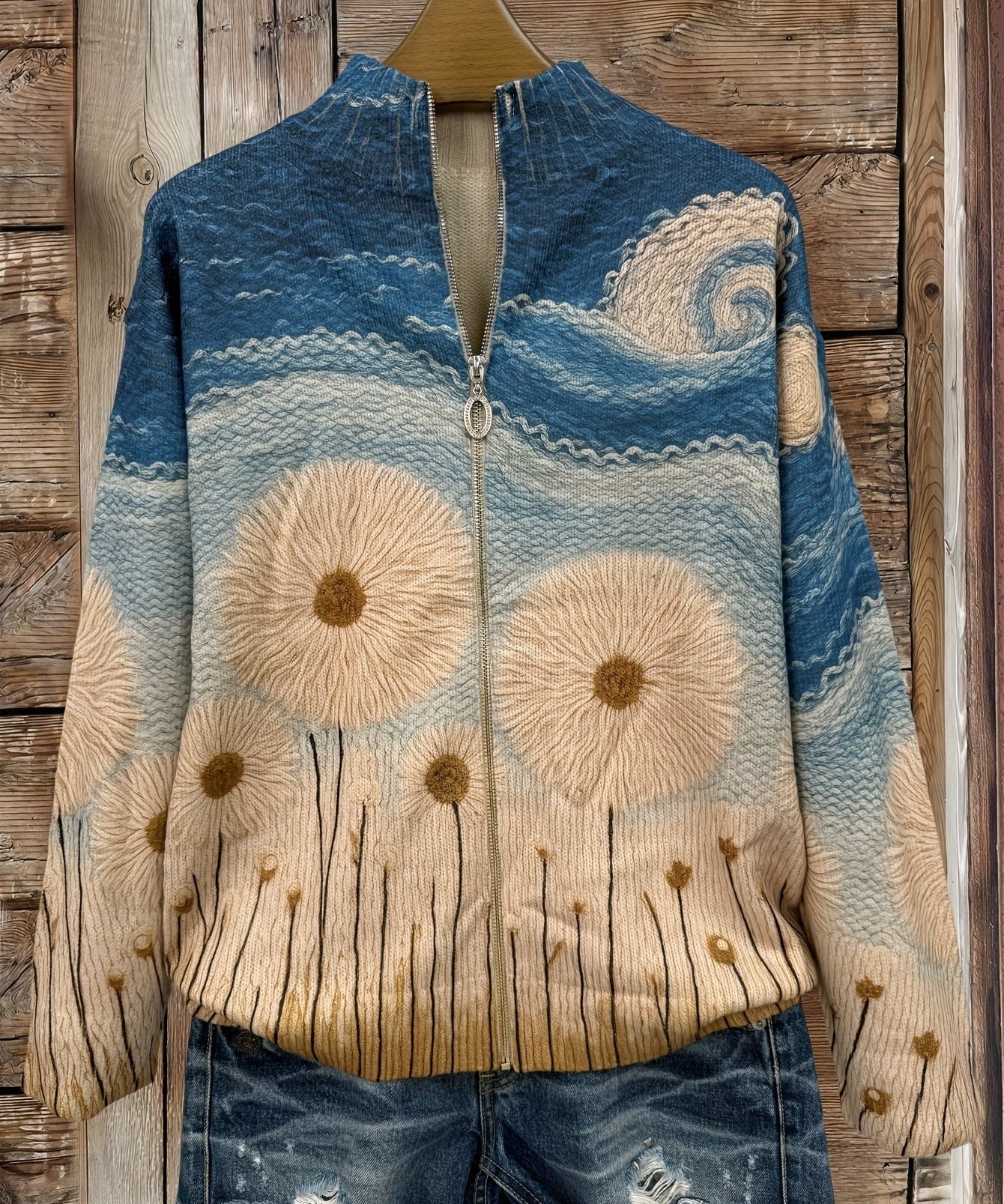 Women's Dandelion Zip Cardigan, photo 2