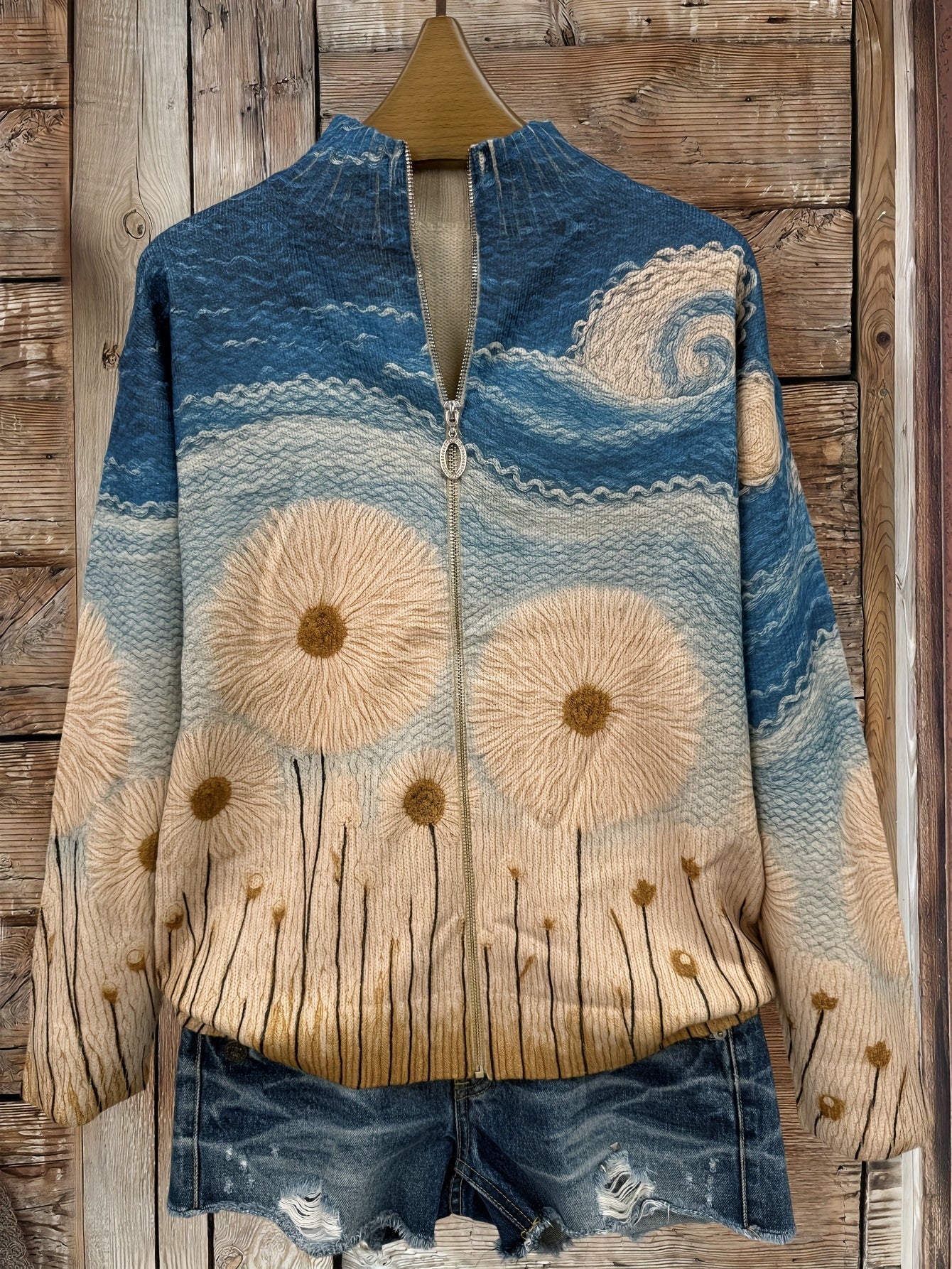 Women's Dandelion Zip Cardigan, photo 2