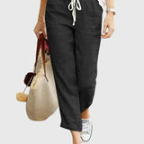 Women's Elegant Summer Pants in Black