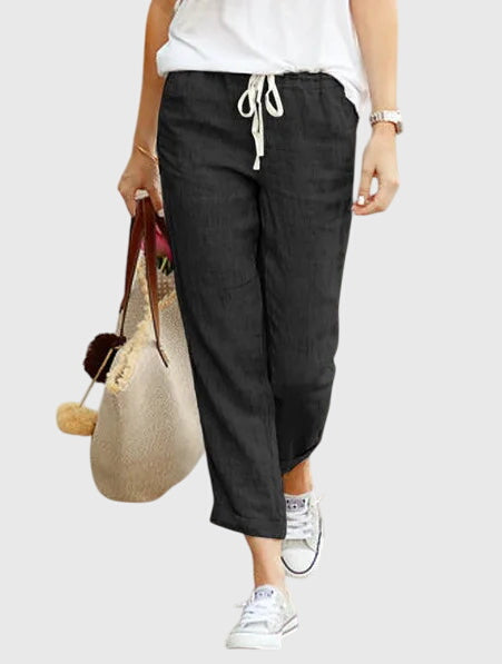 Women's Elegant Summer Pants in Black