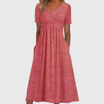 Women's Midi Dress with Tummy Control in Pink