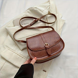 Women's Classic Leather Crossbody Bag in Brown