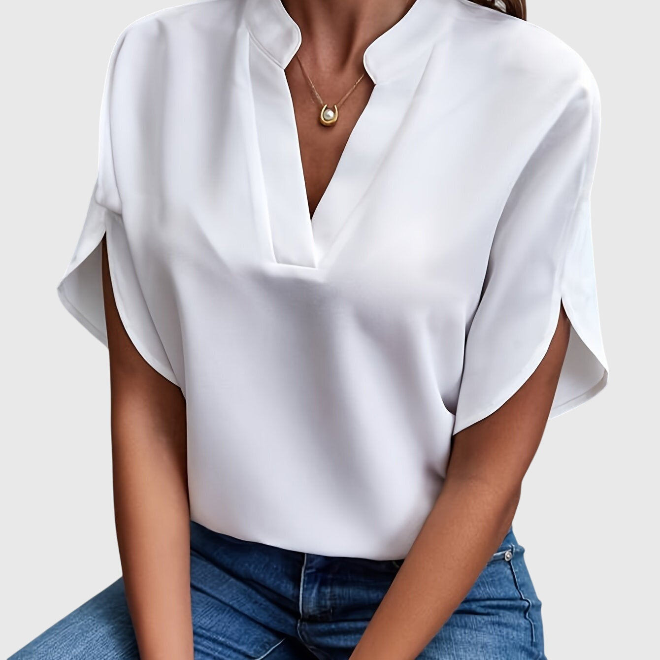 Women's Elegant Blouse – Hailey in White