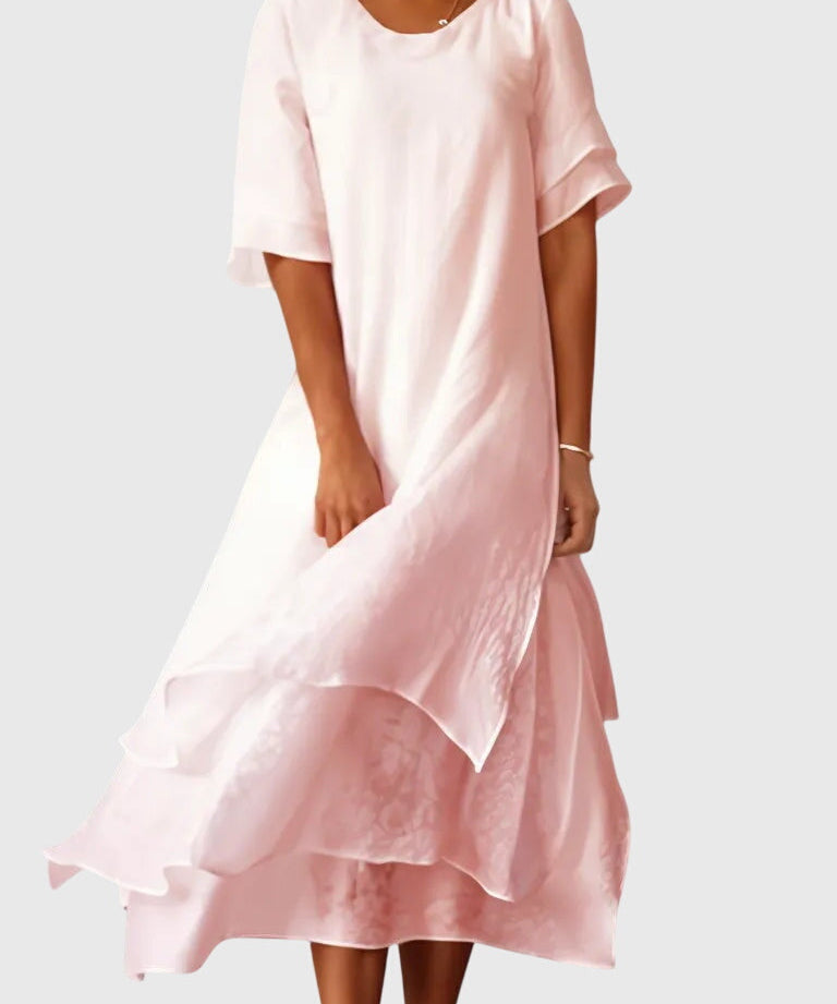 April Elegant Dress in Pink