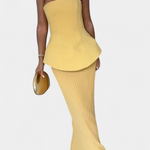 Strapless Bandeau Top with Pleated Skirt Set, photo 2